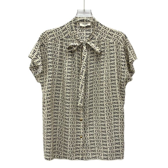 Celine light brown mulberry silk shirt